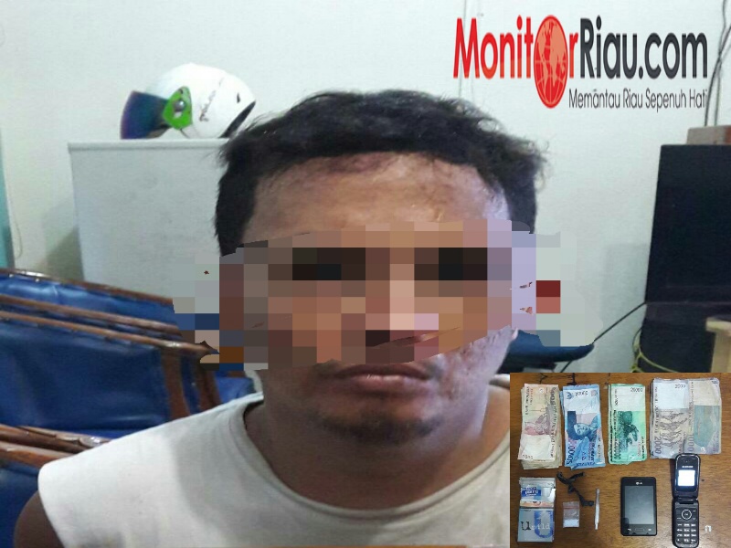 RH seorang Pengedar Narkotika Jenis Sabu di Duri, berhasil ditangkap Team Opsnal Polsek Mandau