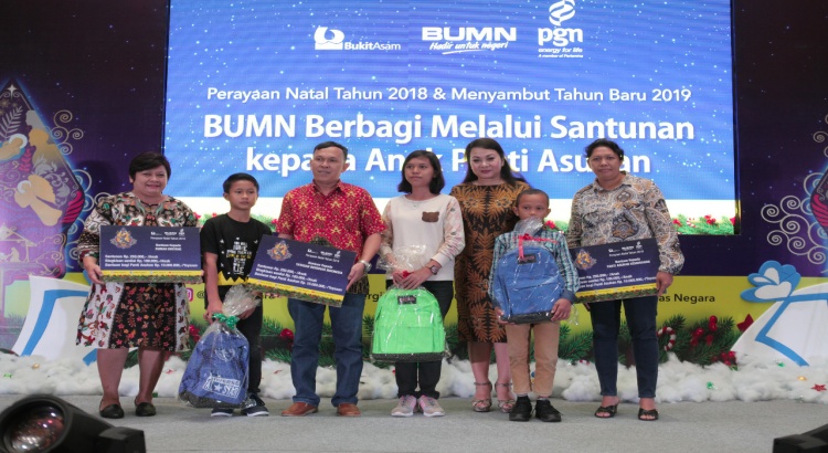 PGN dan Bukit Asam Gelar Natal Bersama 500 Anak Yatim-Piatu di Riau