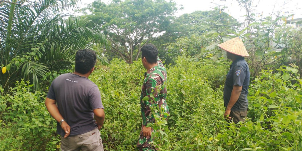 Menelusuri Wilayah Binaannya, Serma Novrianto Berpatroli Cegah Karhutla