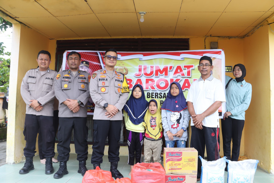 Di Hari Jum'at Yang Penuh Keberkahan, Polres Inhil Salurkan Sembako Ke Panti Asuhan Puri Kasih