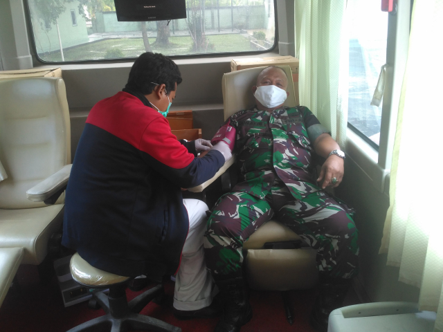 Kapten Junaedi, Pasilog Kodim 0320/Dumai Sudah Ikut Donor Darah Sebanyak 165 Kali