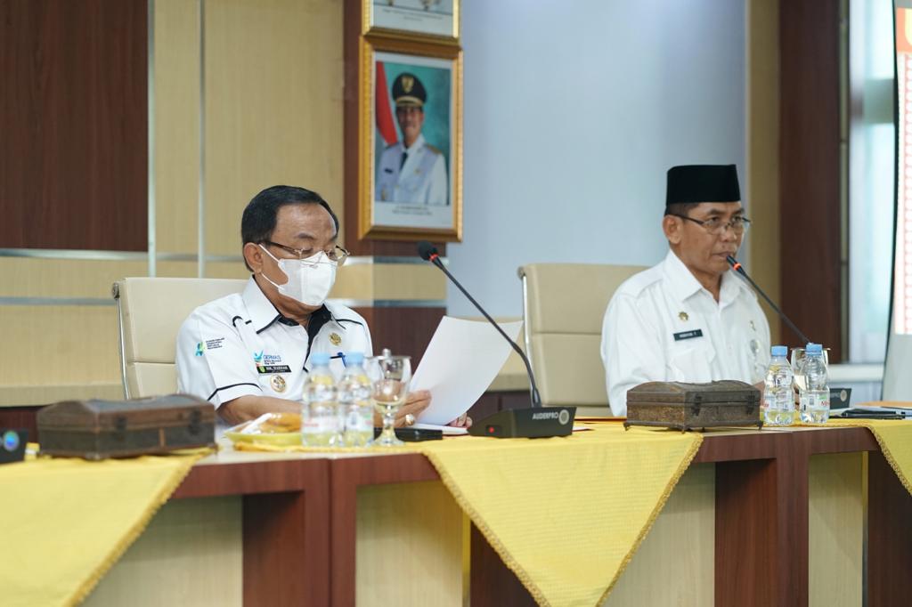 Bupati Inhil Pimpin Rapat Evaluasi Realisasi Fisik Dan Keuangan Tahun 2022