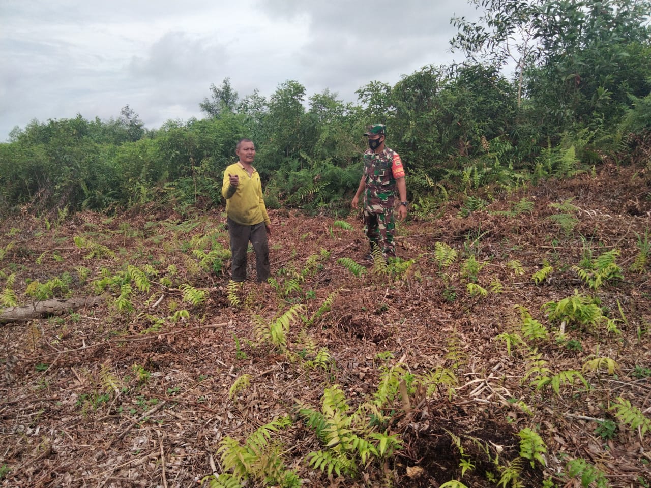 Babinsa Kelurahan STDI Ingatkan Masyarakat Mengenai Karhutla