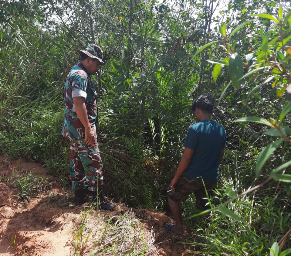 Pelda Hendrianto Patroli dan Laksanakan Sosialisasi Cegah Karhutla