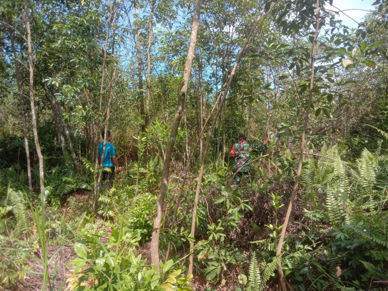 Serda Agustinus Patroli di Kawasan Rawan Karhutla