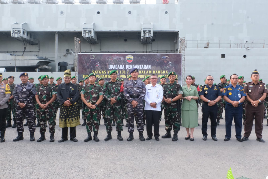 Bacakan Amanat Pangdam I/BB, 450 Personil Yonif 131/BRS Dilepas