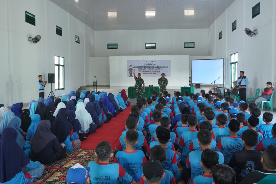 Kodim 0320/Dumai Selenggarakan Pelatihan Kepemimpinan, Kedisiplinan dan Anti Bullying Untuk Pelajar SDIT Al Izzah