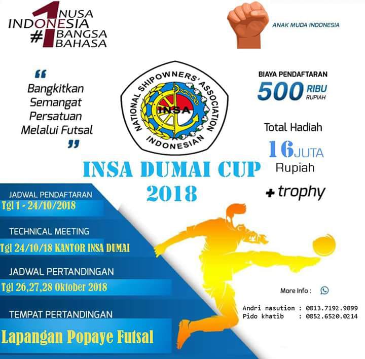 Hari Pertama, Sudah 9 Klub Mendaftar Turnamen Futsal INSA Dumai