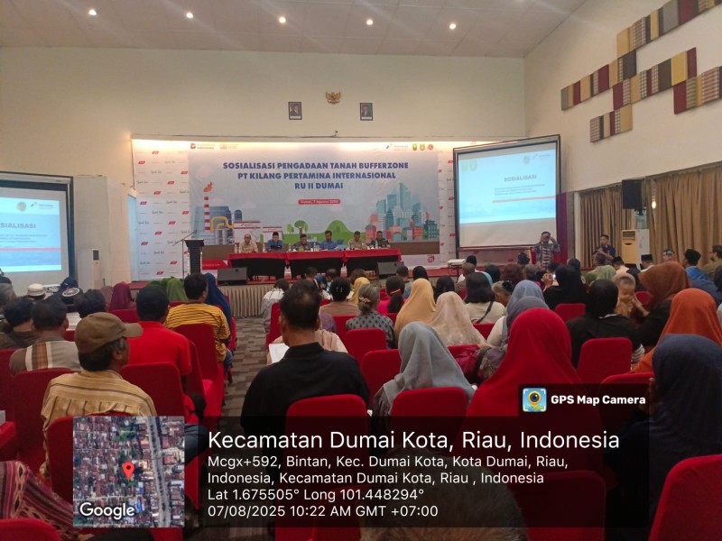 Warga Terdampak Penambahan Bufferzone PT KPI RU II Dumai Padati Hotel Grand Zuri