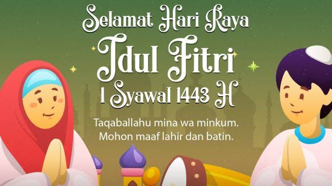 Idul Fitri 1443 Hijriah jatuh pada Senin, 2 Mei 2022