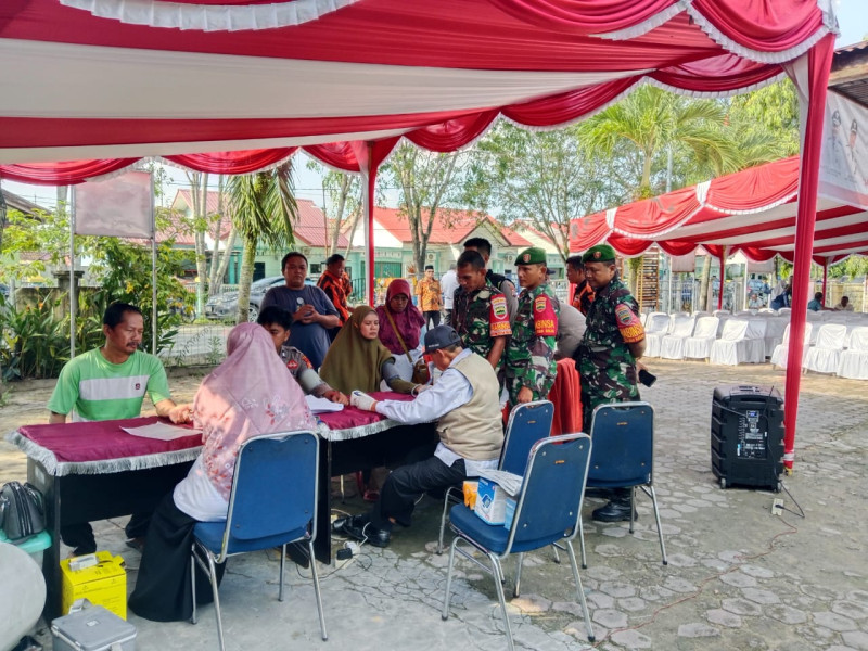 Antusias Masyarakat Tinggi Ikuti Bhakti Sosial Donor Darah Kodim 0320/Dumai