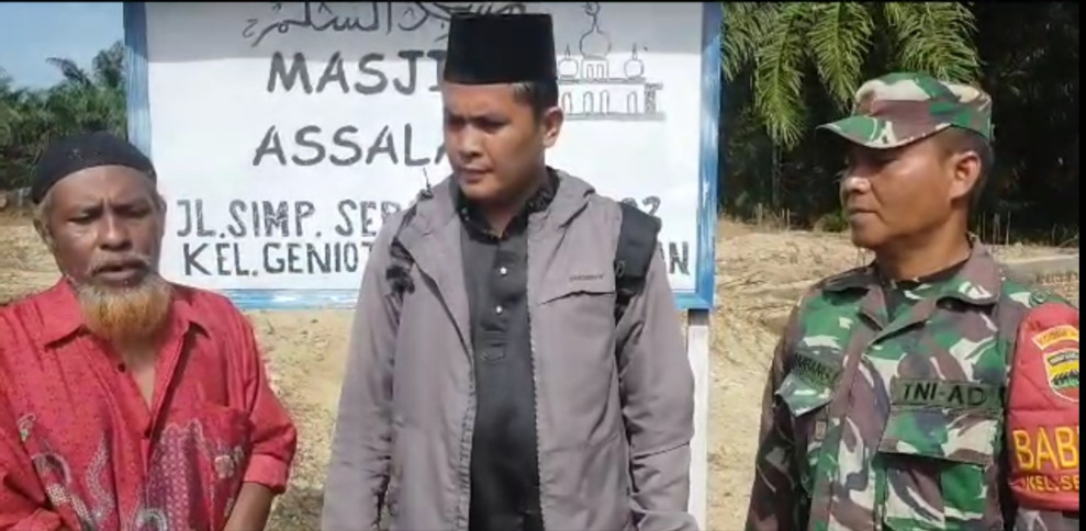 TMMD ke 117, Imam Mesjid Geniot Ucapakan Terima Kasih