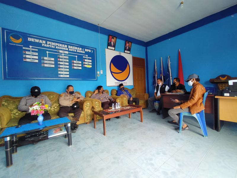 DPD Nasdem Dumai Terima Kunjungan Kasat Binmas Polres Dumai