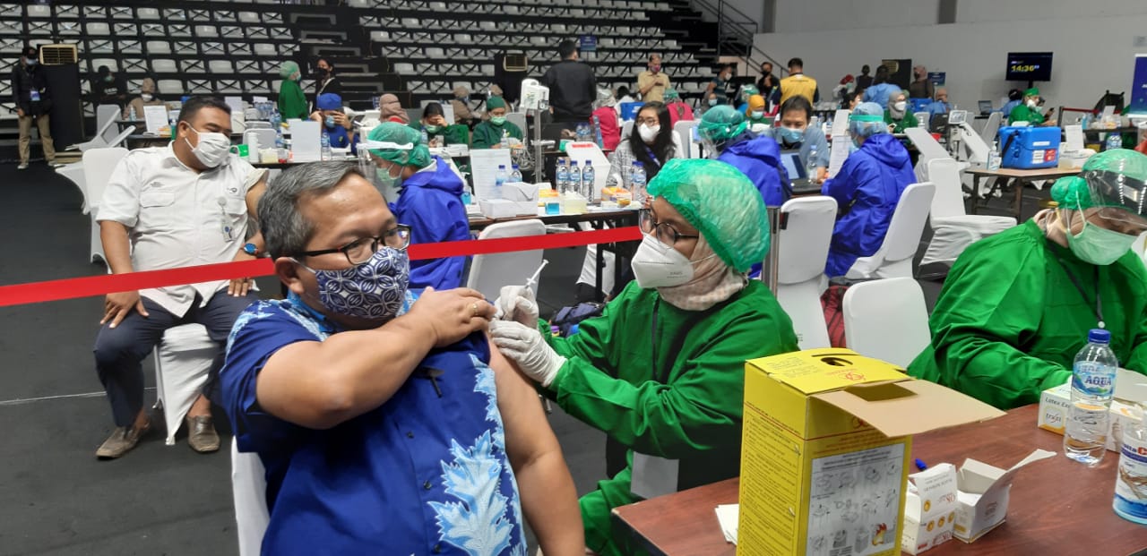 Pelaksanaan Vaksinasi Insan Pers Lancar di Senayan