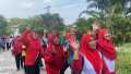 Sambut Dirgahayu Republik Indonesia Ke 77 Tahun, Pemdes Balai Makam Gelar Jalan Santai