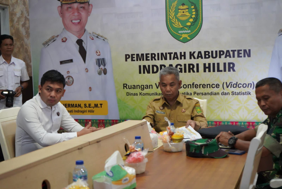 Pemkab Inhil Komitmen Kendalikan Inflasi, Ikuti Rakor Nasional Virtual Bersama Kemendagri